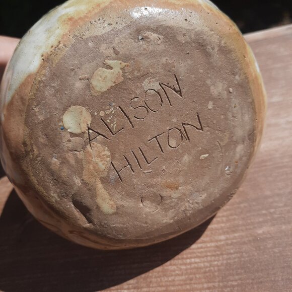 Handmade Ceramic Ghost Luminary Drop Artist Signed Allison Hilton Halloween Deco - Picture 4 of 8